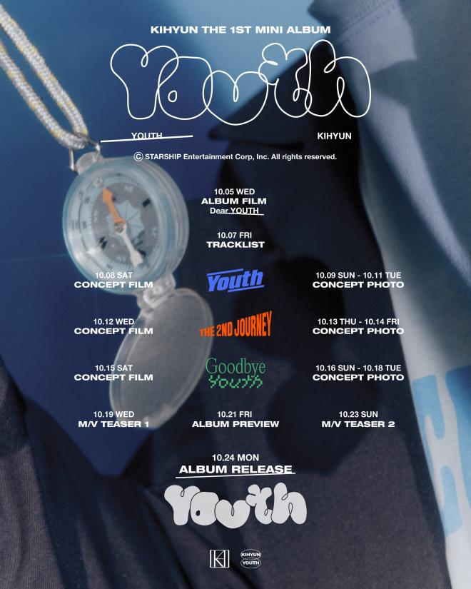 monsta x kihyun schedule poster 1st mini album youth